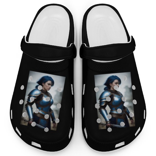 Azura - Warrior Lady Blue in Battle Clogs