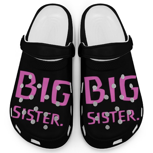 Big Sister Pink - Baby Birth Family Baptism Clogs
