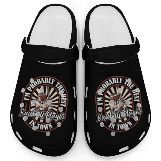 Baseball Baseballer Hilarious Clogs