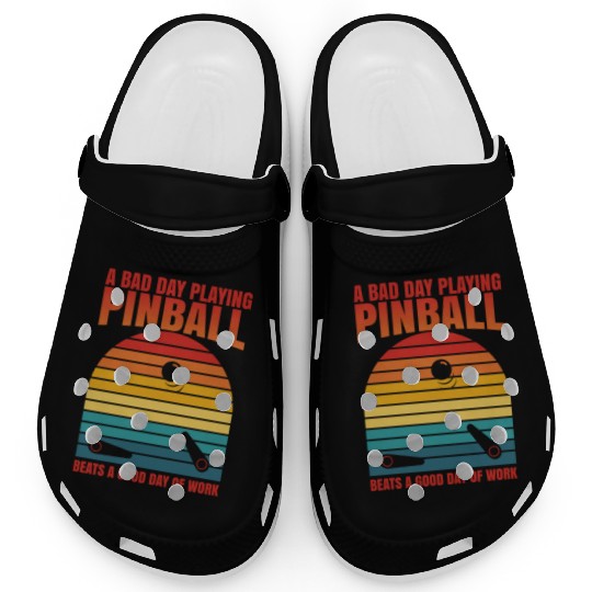 Retro Pinball Beats Work Arcade Machine Clogs