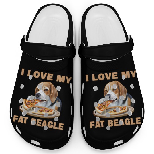 I Love My Fat Beagle Clogs