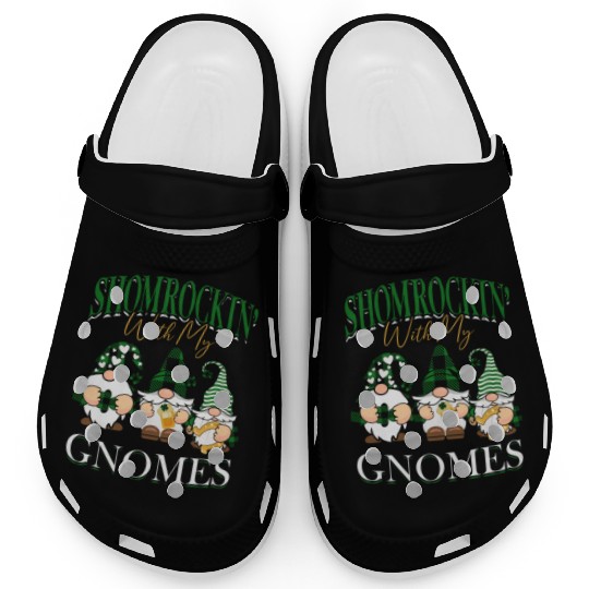 Shamrockin' With My Gnomes St. Patrick's Day Vibes Clogs