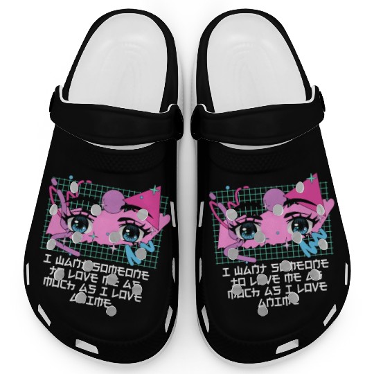 Love Me as Much as I Love Anime Manga Valentine's Clogs
