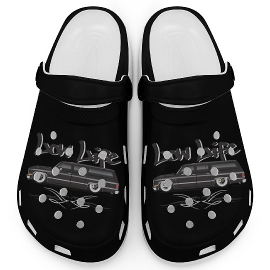 LOWLIFE Midnight Black Clogs