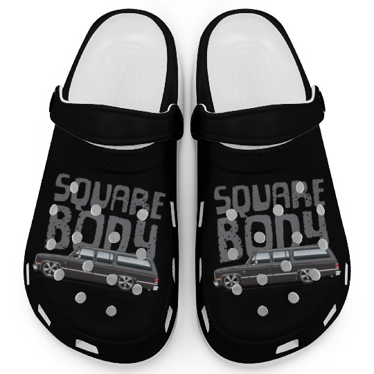 SQUARE Charcoal Clogs