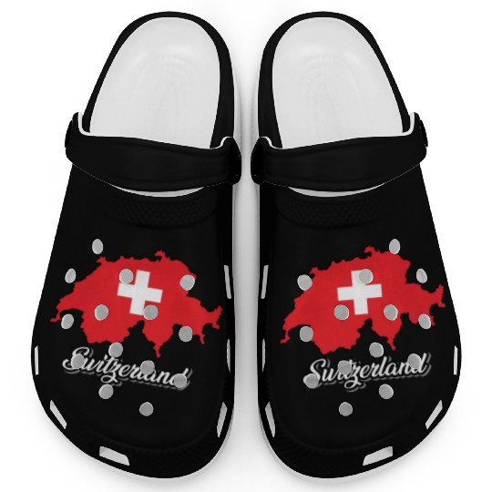 Switzerland, Schweiz, Swiss, Flag country, map Clogs