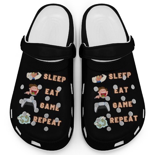 sleep eat game repeat PlayStation Clogs