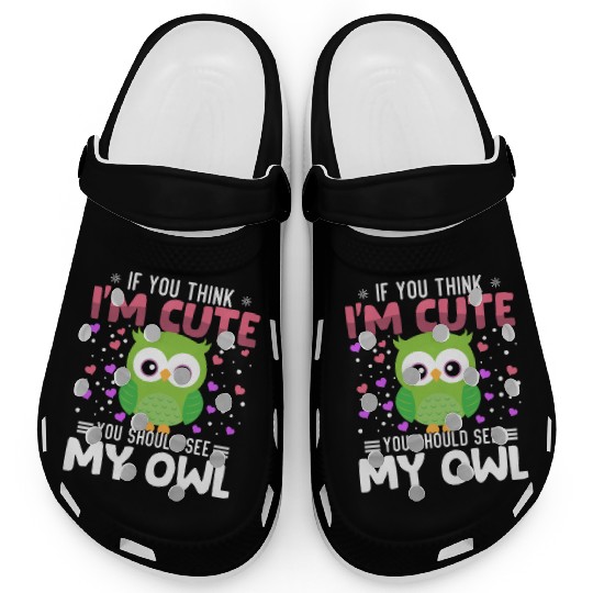 Owl Heart Valentine's Day Animal For Womens Kids Clogs