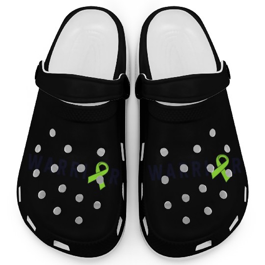 Warrior Lime Green Awareness Ribbon Lyme Disease Clogs