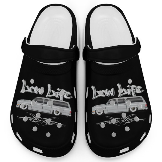 low life Light Silver Clogs