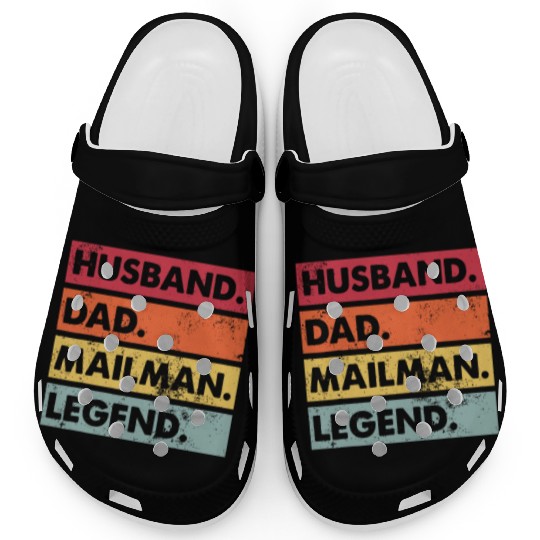 Husband Dad Mailman Legend Funny Postal Workerdadg Clogs