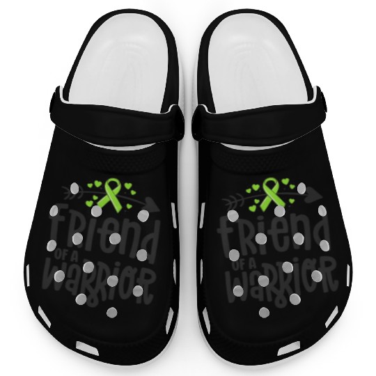 Friend Of A Warrior Lime Green Ribbon Lyme Clogs