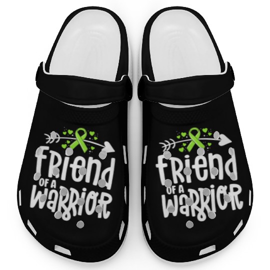 Friend Of A Warrior Lime Green Ribbon Lyme Clogs