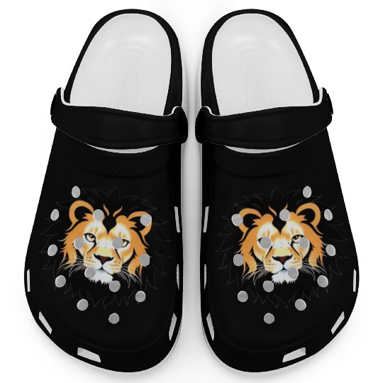 Royal Cartoon Lion - King of the Jungle 14 Clogs