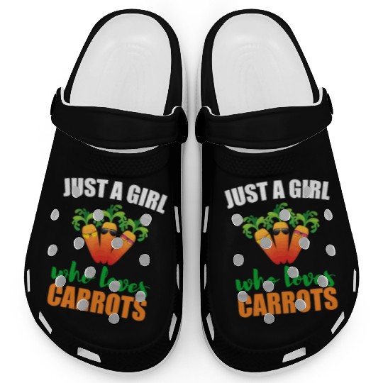 Just A Girl Who Loves Carrots Funny Vegetable Love Clogs