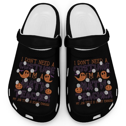 Math Teachers Love Brains - Halloween Costume Math Clogs