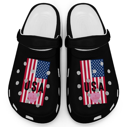USA Stars and Stripes Clogs