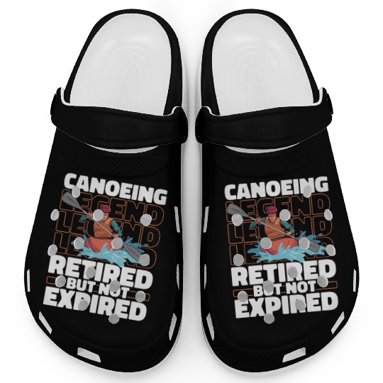 Canoe Canoeing Canoeist Retired Clogs
