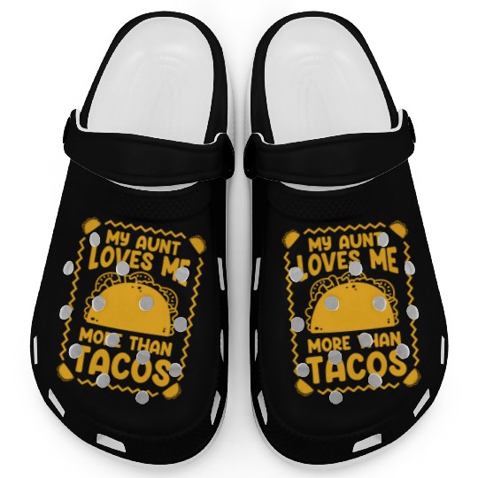 Tacos Mexican Foodie Burrito Nacho Clogs