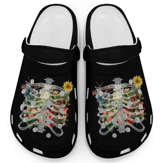 Flower Skeleton Streetwear Clogs