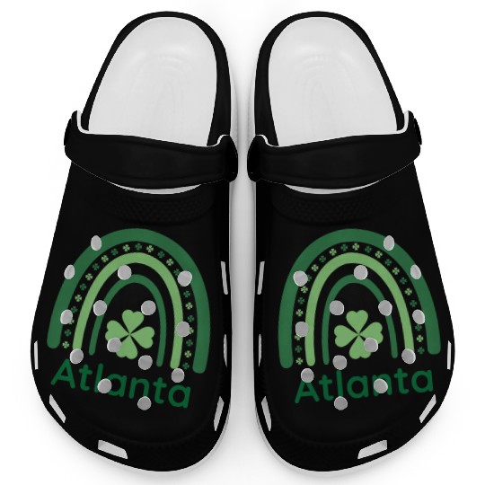 Atlanta Clover Charm Boho Rainbow Clogs