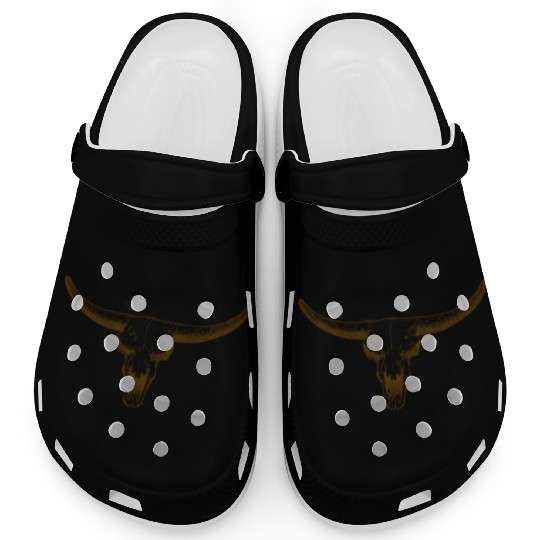 bull skull Clogs