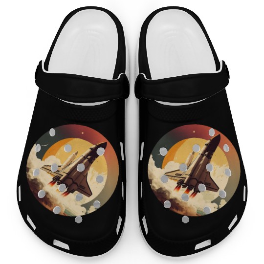 Shuttle Space Ready To The Moon Clogs