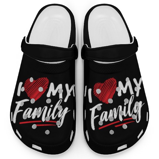 I Love My Family Gathering Families Reunion Clogs