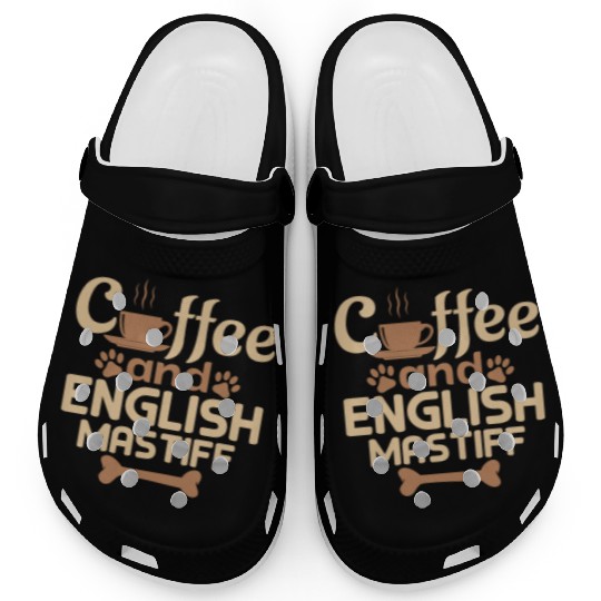 coffe and english mastiff pet lover Clogs