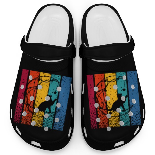 Cat Retro Creative Clogs