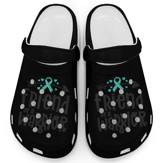 Friend Of A Warrior Support Team Ovarian Cancer Clogs