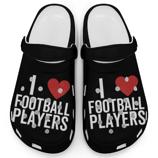 I Love Football Players Clogs
