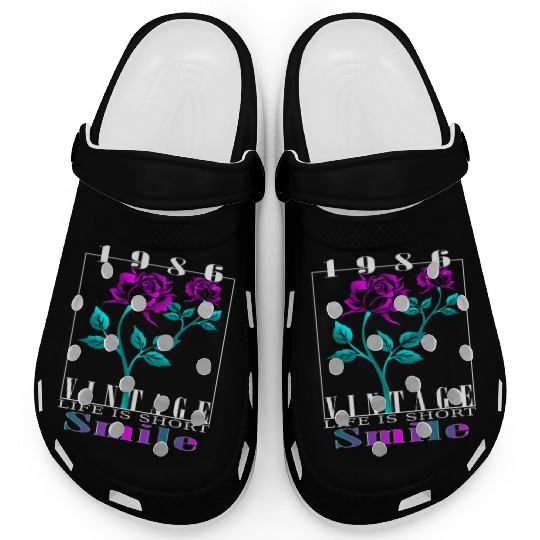 1986 Born Vintage Rose Gift Clogs