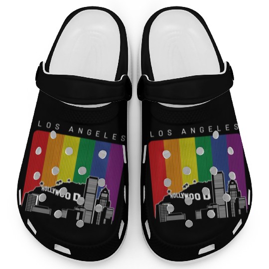 Los Angeles LGBT Rainbow Flag Clogs