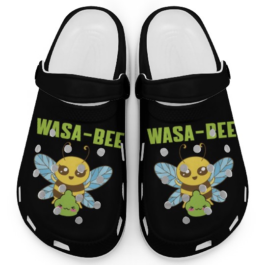Cute Wasabi Bee Pun Clogs