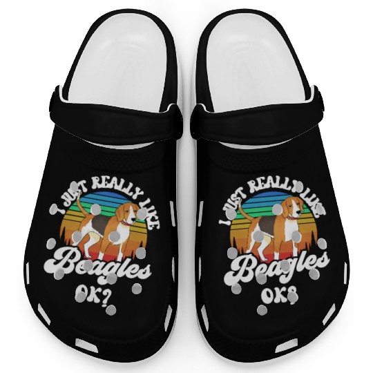 I Just Really Like Beagles Ok Beagle Puppy Dog Clogs