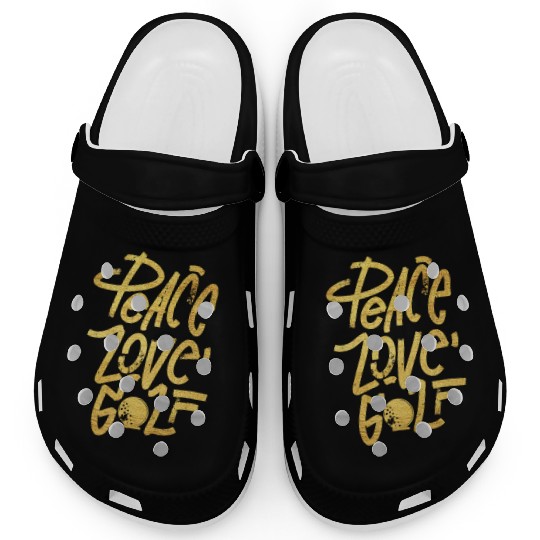 Peace Love Golf Clogs