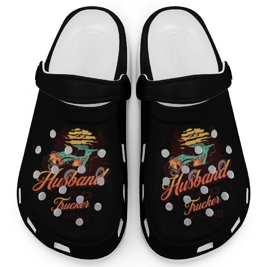 Husband Dad Trucker Legend Clogs