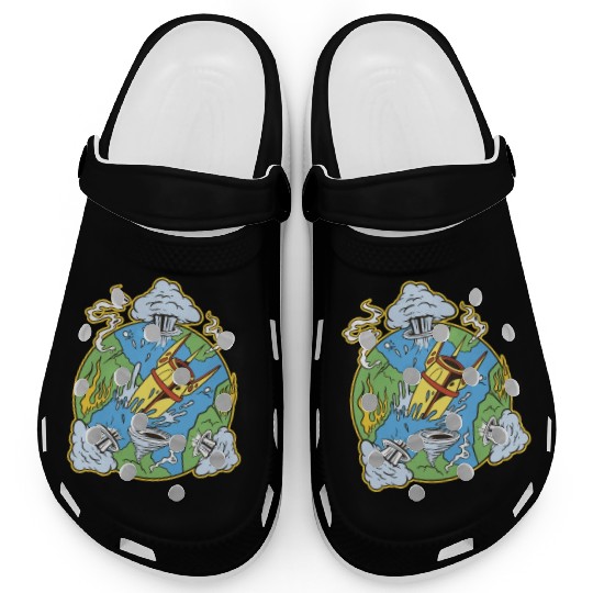 Conflict on earth escalation war destruction Clogs