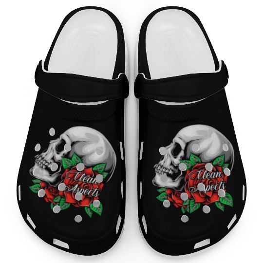 CA SKULL AND ROSES Clogs