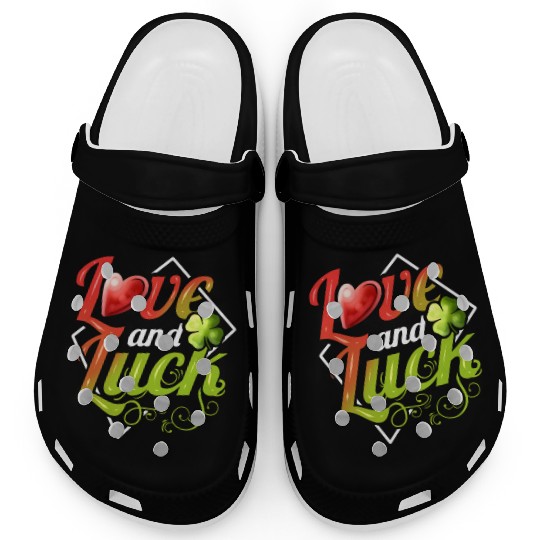 Heart And Shamrock Love And Luck On St Patricks Clogs