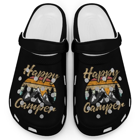 Funny Camping Hiking Lover Present Happy Camper Gi Clogs