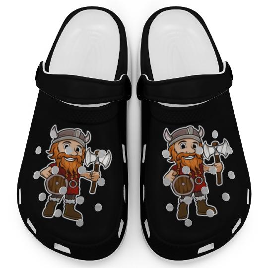 Viking Warrior Valhalla Norman Odin Axe Clogs