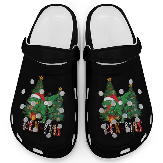 Dino dinosaur T-rex Trex Tyrannosaurus Xmas Clogs