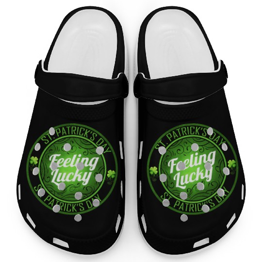 Shamrock Feeling Lucky On St Patricks Day Clogs