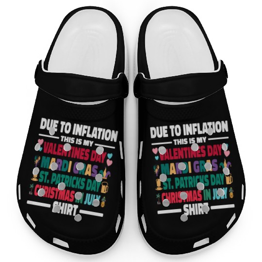 Due to Inflation Valentines Day Mardi Gras Clogs