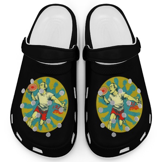 Ultimate Frisbee Retirement Appreciation Pop Art Clogs