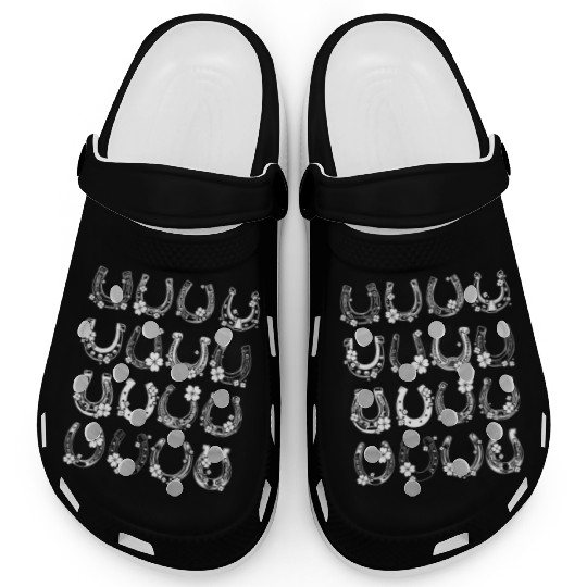 Horse Shamrock Horseshoe Patrick s Day Leaf Lucky Clogs