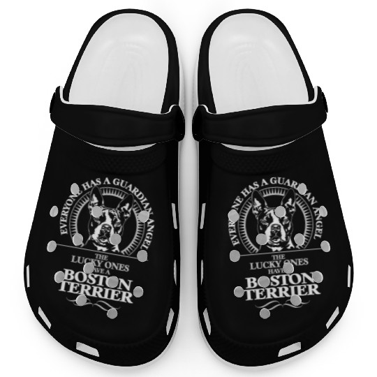 Boston Terrier Guardian Angel Dog quote Clogs