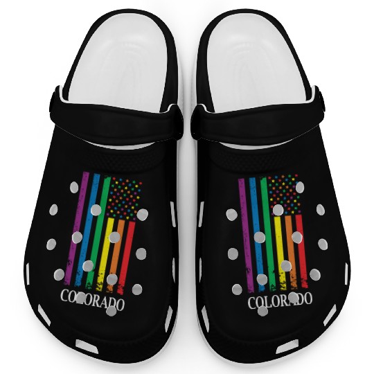 Colorado Pride Month Pride Flag LGBT Community LGB Clogs